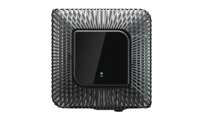 The Wallbox Quasar 1 bidirectional EV charger, a black diamond-textured wall unit